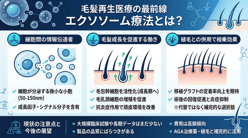 エクソソーム療法とは？植毛との併用で何が変わるのか