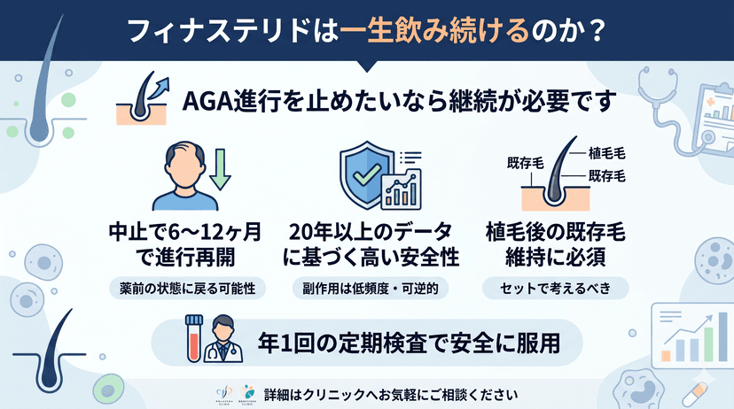 フィナステリドの長期服用は安全？10年以上の継続データを医師が検証