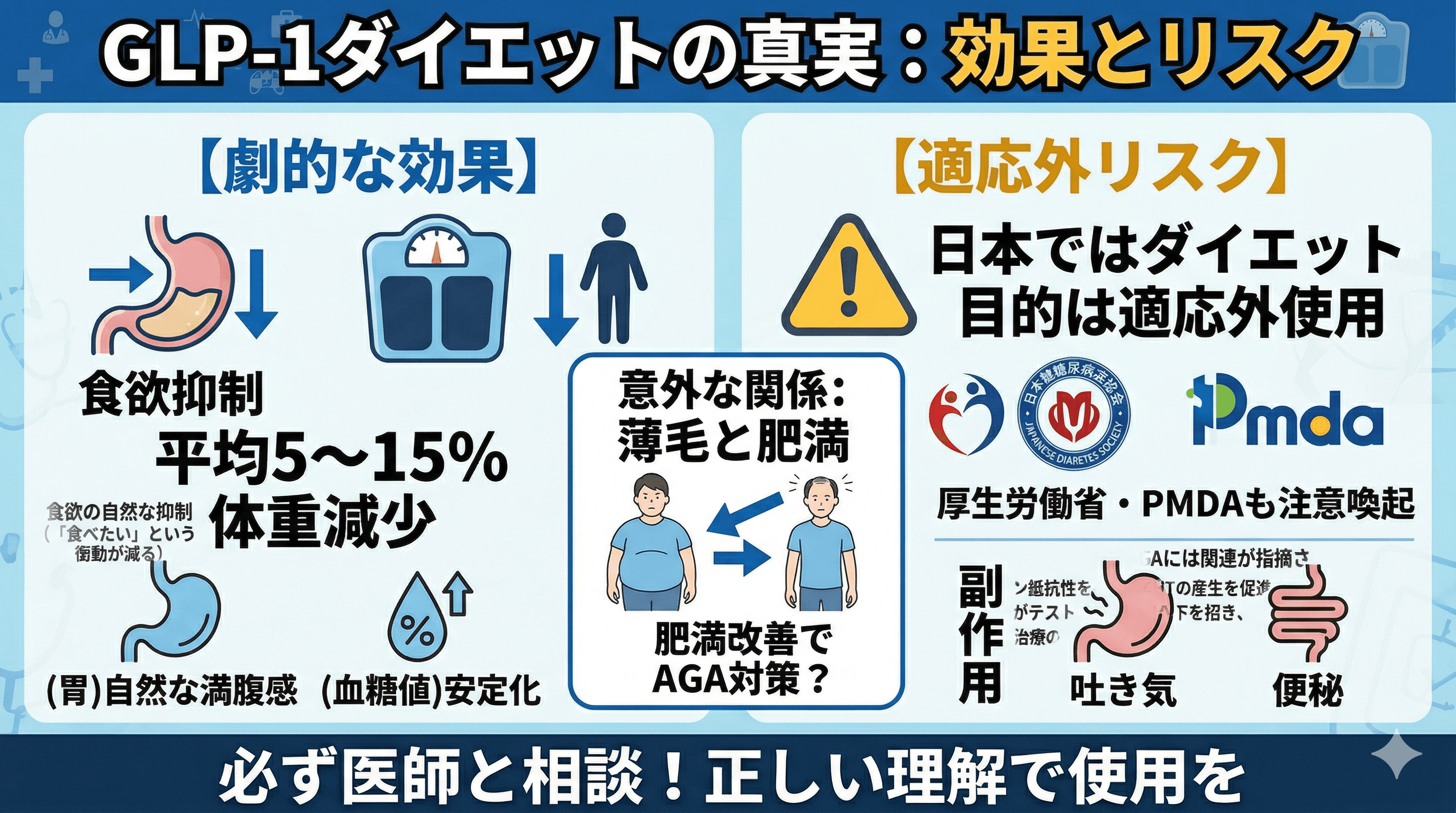 GLP-1ダイエットとは？リベルサス・オゼンピックの効果と注意点を医師が解説