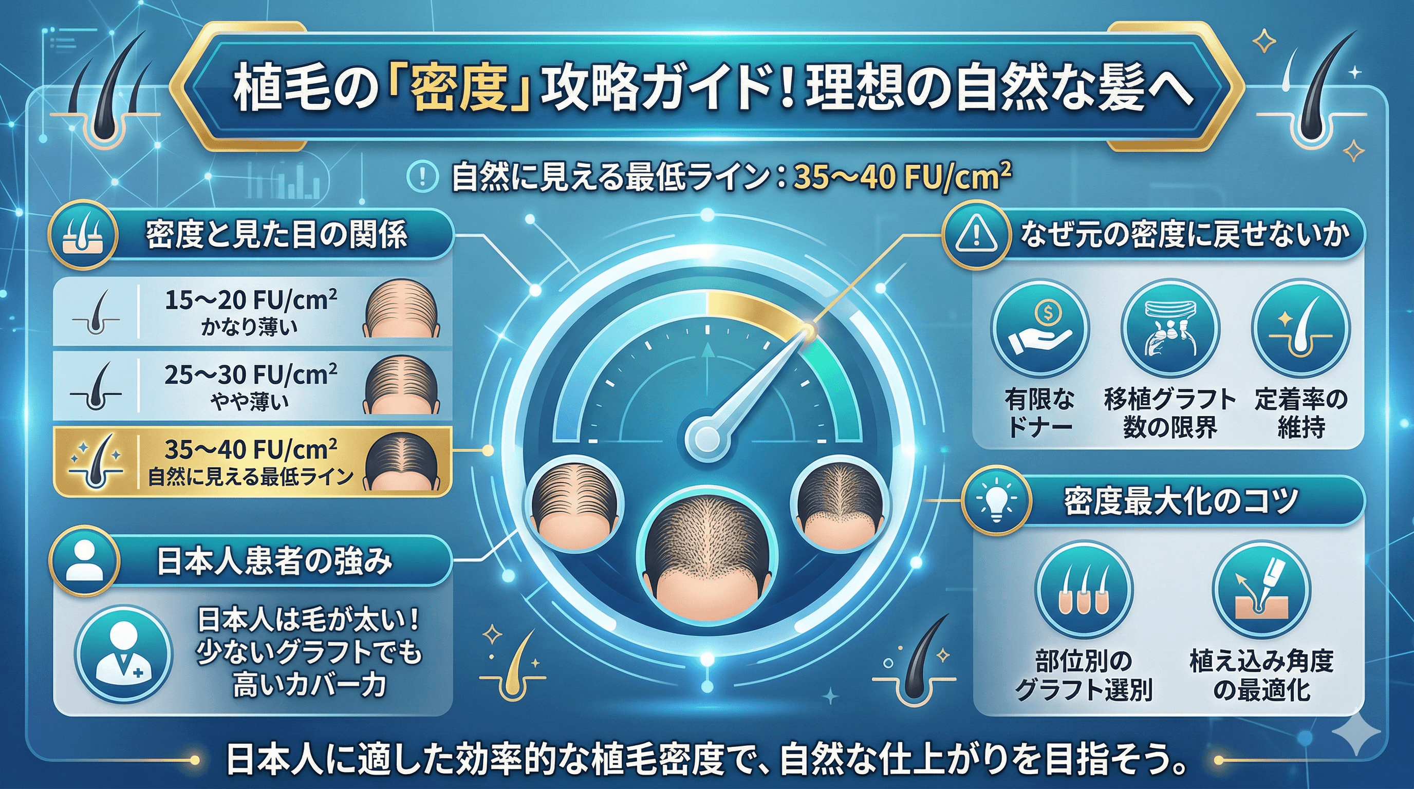 植毛の密度はどれくらい必要？1cm²あたりの本数と仕上がりの関係