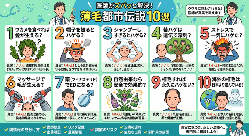 薄毛・植毛の都市伝説を医師が論破｜よくある10の誤解