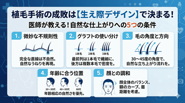 自然な生え際デザインの秘訣｜植毛医が解説するヘアラインの作り方